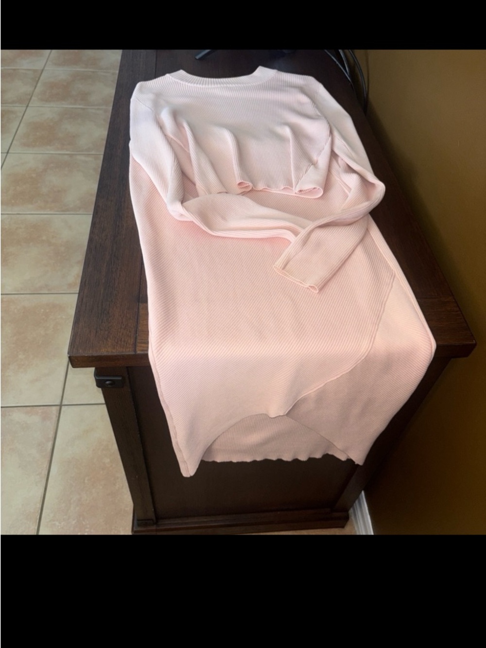Rehab Pink Ribbed Skirt Set